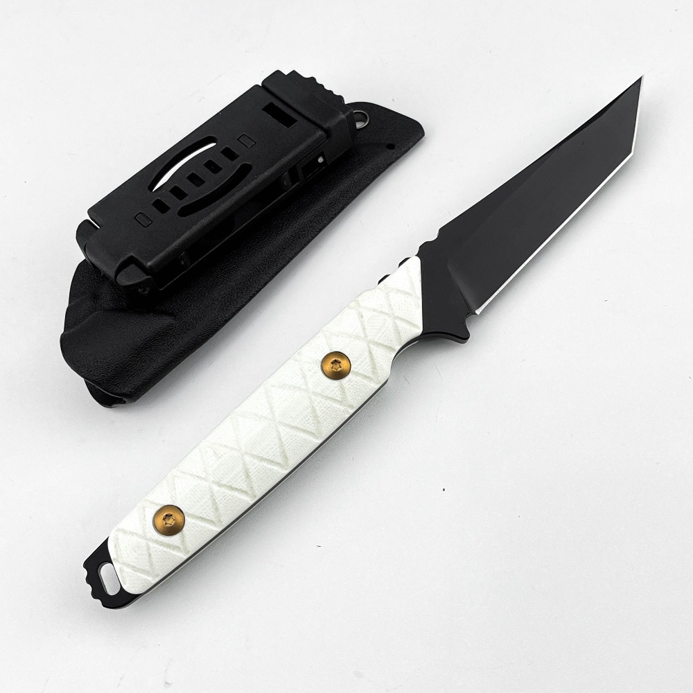 Edc Carry Fixed Blade Knife - 새로운 고정형 나이프, 화이트 G10 핸들,