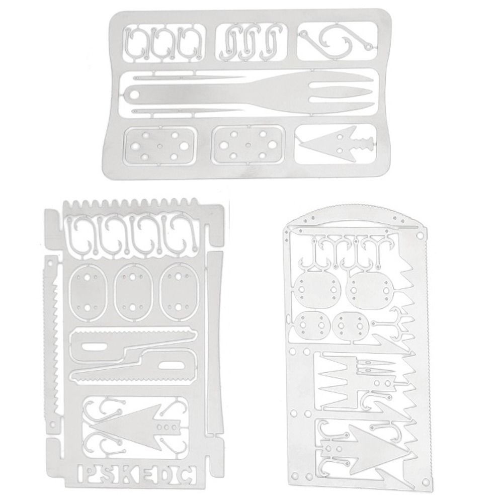 Multitool Credit Card - 6PCS 스테인레스 스틸 낚시 카드 다기능