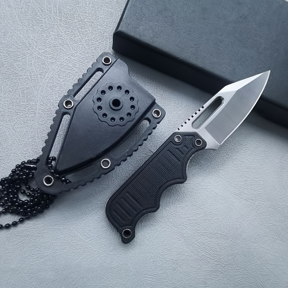 Edc Carry Fixed Blade Knife - EDC 일상용 고정날 나이프 블랙 핸들
