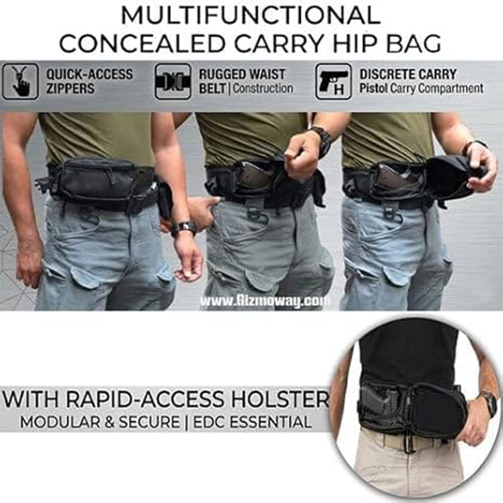 전술용 권총 가방, 숨겨진 홀스터가 있는 권총 케이스, - Edc Concealed Carry Bag 리뷰 및 가격