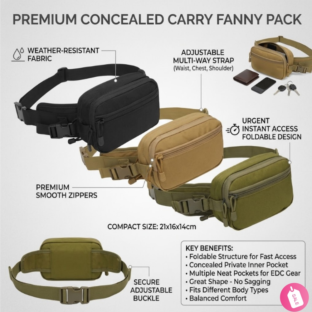 전술용 은닉 휴대 패니팩 남성용 허리 가방 방수 EDC - Edc Concealed Carry Fanny Pack 리뷰 및 가격