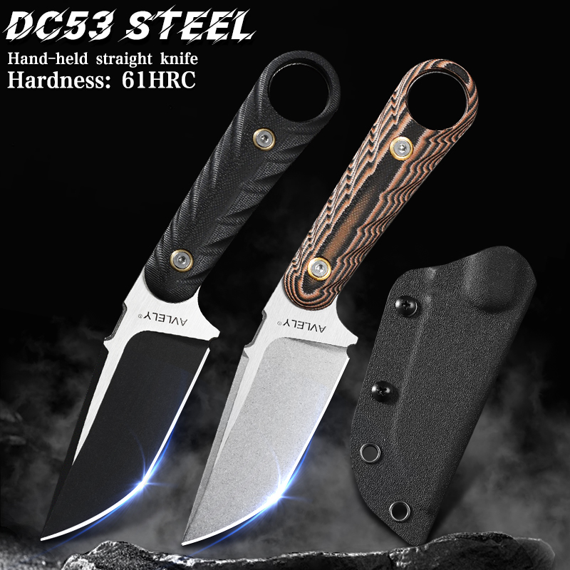 고경도 DC53 강철 직선 날칼; 야외 하이킹 및 캠핑 - Edc Fixed Blade Deep Carry 리뷰 및 가격