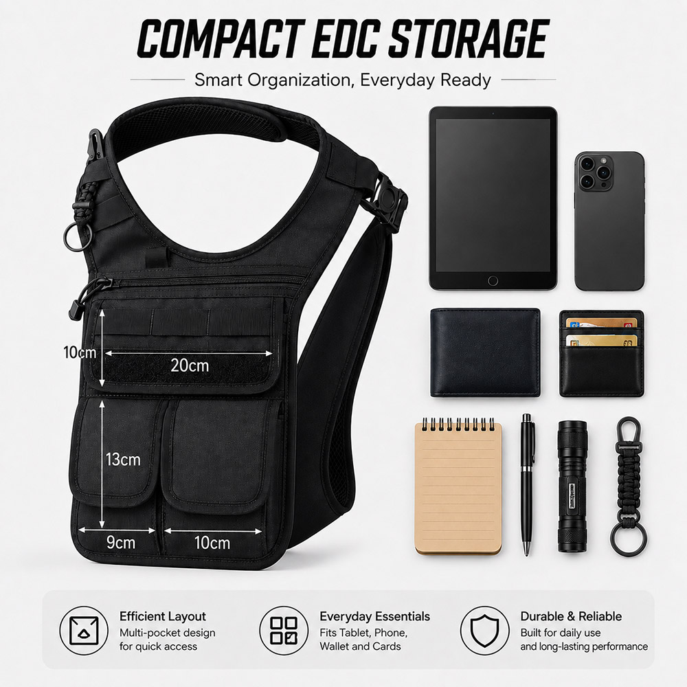전술용 숨김형 겨드랑이 도구 가방 MOLLE 멀티포켓  - Edc Concealed Carry Bag 리뷰 및 가격