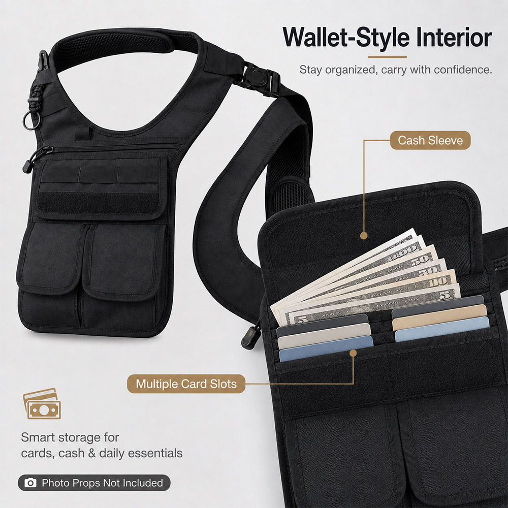 전술용 숨김형 겨드랑이 도구 가방 MOLLE 멀티포켓  - Edc Concealed Carry Bag 리뷰 및 가격