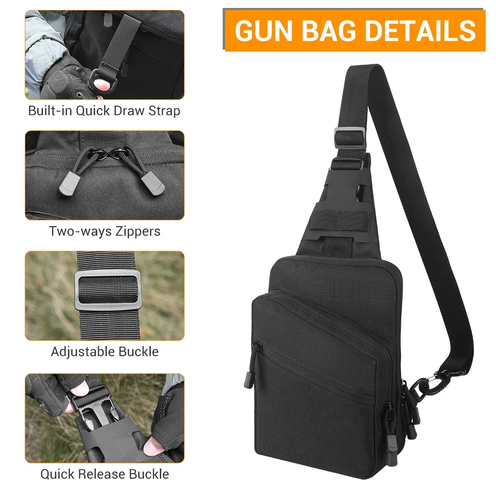 전술 권총 가방, 은닉 휴대용 총 보관 파우치, 권총  - Edc Concealed Carry Bag 리뷰 및 가격