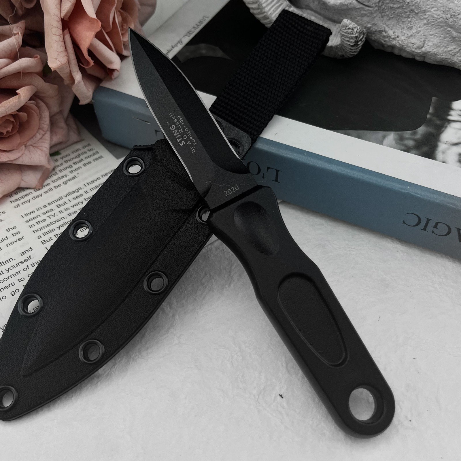 다용도 고정날 나이프 8Cr13MoV 스틸 아웃도어 캠 - Edc Carry Fixed Blade Knife 리뷰 및 가격